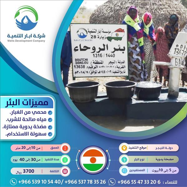 بئر مضخة يدوية النيجر 