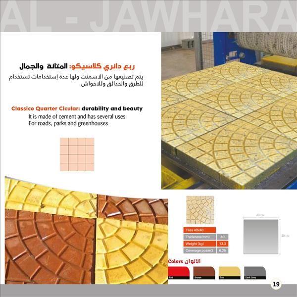 بلاط  ربع دائري كلاسيكو